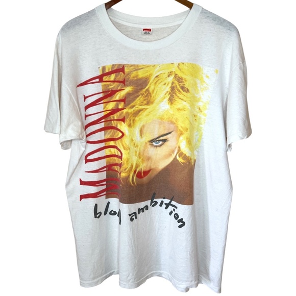 Vintage Madonna Blond Ambition World Tour 1990 T Shirt XL - Picture 1 of 7